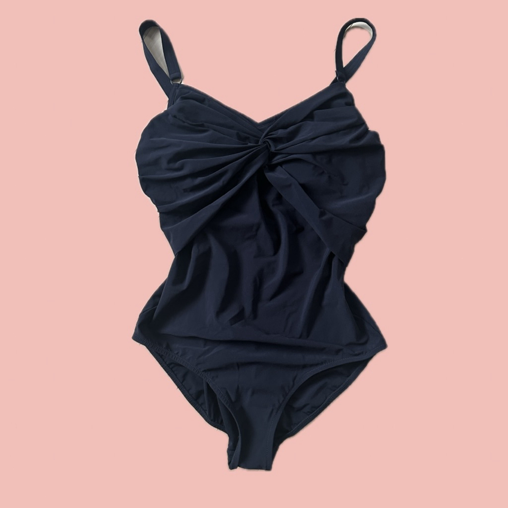 Amoena One-Piece Swimsuit – Black Sea Style 70539 Size 12 / 38B